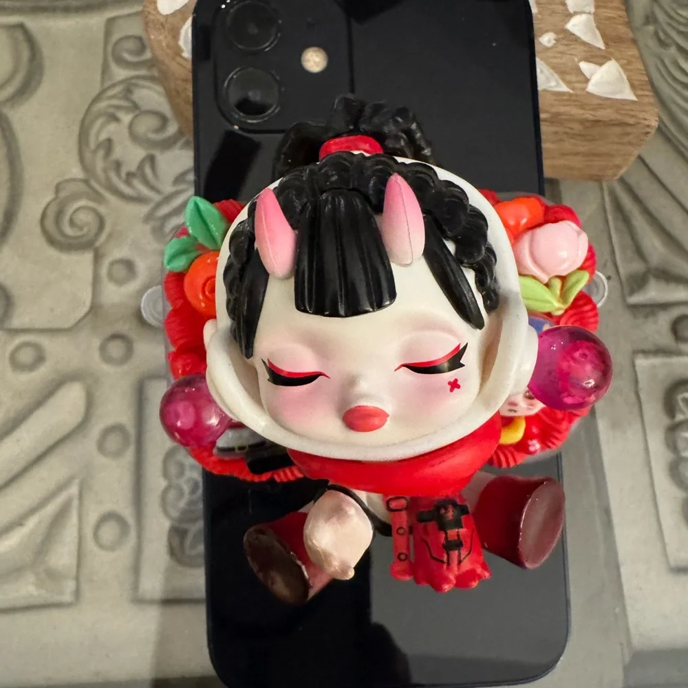 New Kawaii Red & Black Decorative Phone Grip
